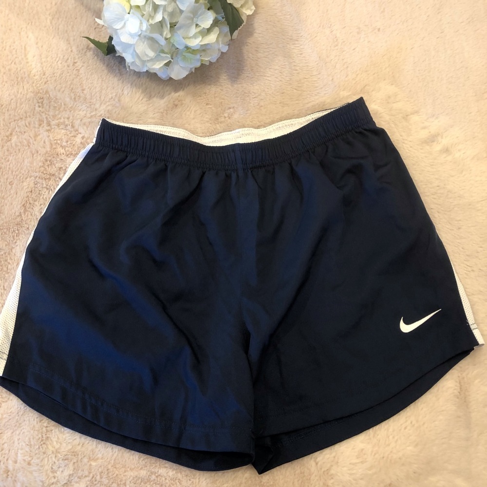 Nike Dri Fit Navy and White Shorts, size M